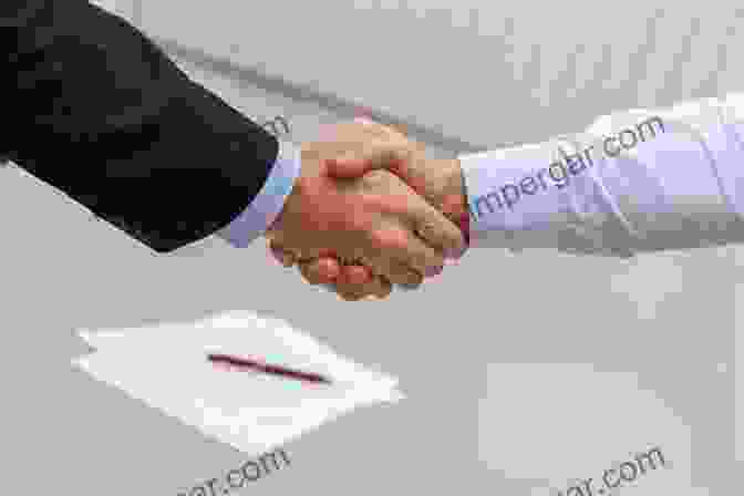 A Businessman Shaking Hands With A Law Firm Representative Over A Licensing Agreement Contract, Symbolizing The Successful Licensing Of The Law Store's Intellectual Property. Know How License The Law Store