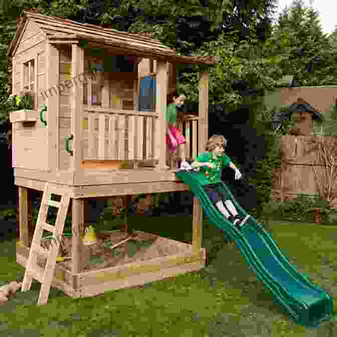 A Child Playing In A Wooden Playhouse. Black Decker The Complete Guide To Custom Shelves Built Ins: Build Custom Add Ons To Create A One Of A Kind Home (Black Decker Complete Guide)