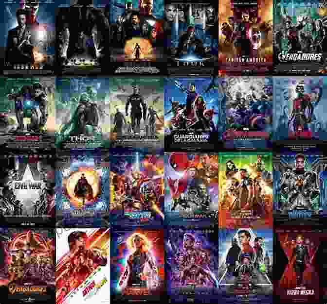 A Collage Of Movie Posters From Marvel's Cinematic History Marvel At The Movies: 1977 1998