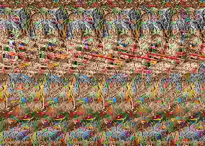 A Mesmerizing Stereogram Pattern In Vibrant Colors, Inviting The Viewer To Uncover The Hidden Image Within. The Wallpaper Effect: Stereogram Collection 20: Captionless