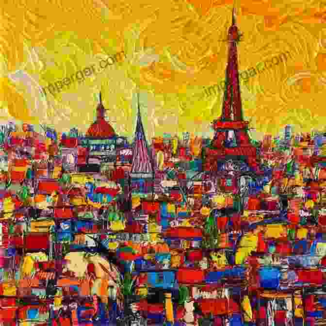 A Painting By Graphics Art Yessick, Featuring A Vibrant Cityscape With Intricate Architectural Details. Graphics Art Yessick