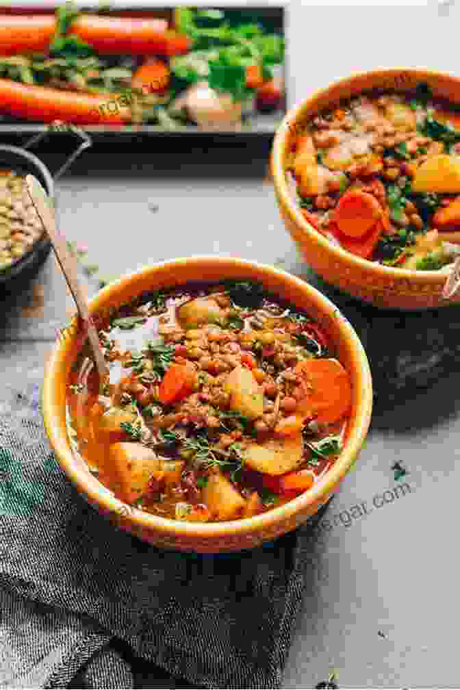 A Photo Of A Lentil Soup. 10 Healthy Quick And Easy Weight Watchers Recipes With Best Diet Meal Plat Cookbook: Change Your Life