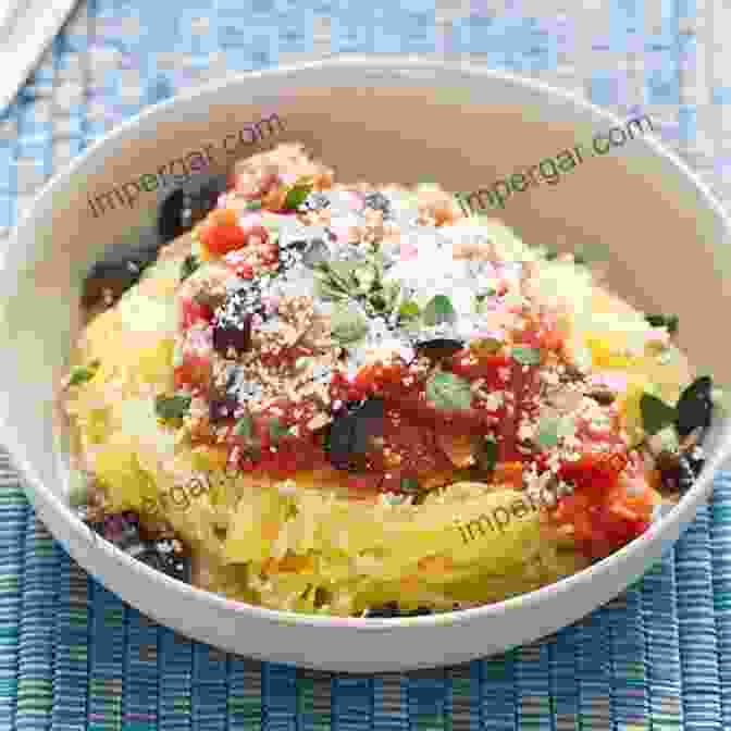 A Photo Of A Spaghetti Squash With Marinara Sauce. 10 Healthy Quick And Easy Weight Watchers Recipes With Best Diet Meal Plat Cookbook: Change Your Life