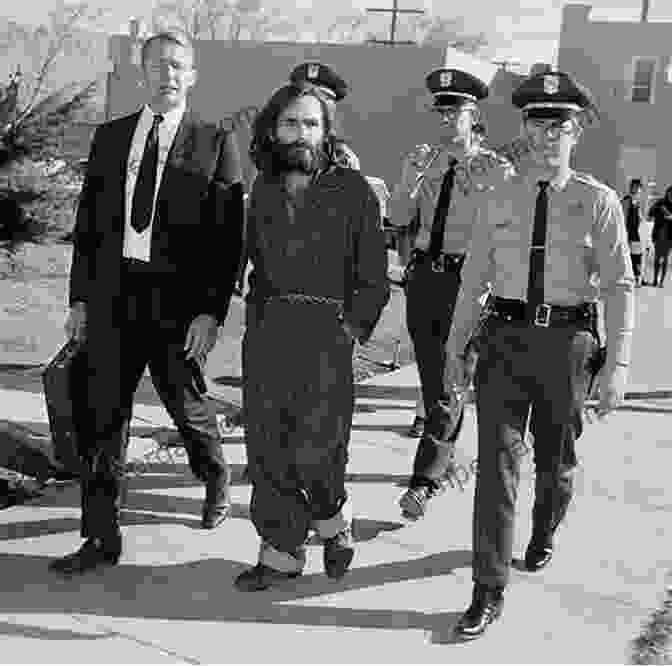 A Photograph Of Charles Manson In Court, Surrounded By Armed Guards CHARLES MANSON: Helter Skelter The Entire Life Story Biography Facts Quotes (True Crime 2)