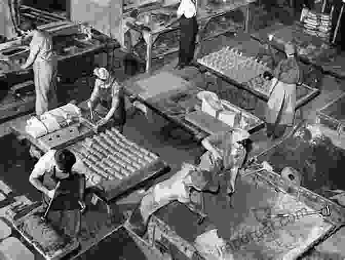 A Vintage Photograph Of A Bustling Factory During World War II, Workers Assembling Military Equipment Amid A Hive Of Activity. Civil War Ironclads: The U S Navy And Industrial Mobilization (Johns Hopkins Studies In The History Of Technology)