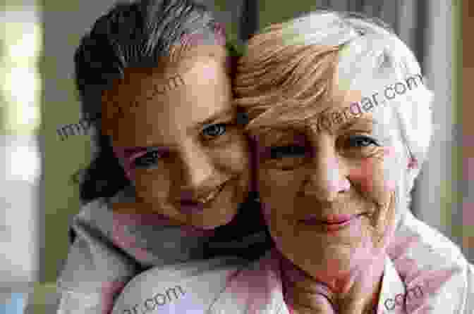 A Young Girl Lovingly Embraces Her Grandmother, Her Wrinkled Face Filled With Wisdom And Kindness Grandma Why Do You Have Cracks In Your Face?