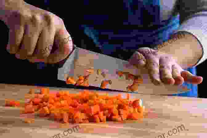 An Image Of A Chef Skillfully Preparing A Dish, Demonstrating Precise Knife Skills Mediterranean Food For Weight Loss: Delicious And Mouth Watering Recipes: Mastering Mediterranean Cooking