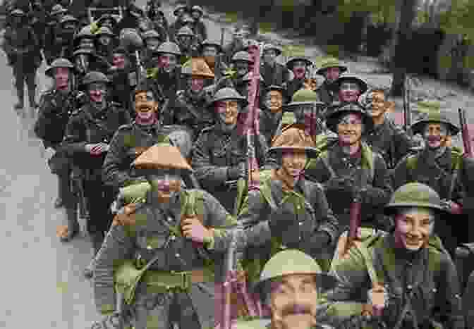 British Soldiers Marching In World War I Supplying The British Army In The First World War