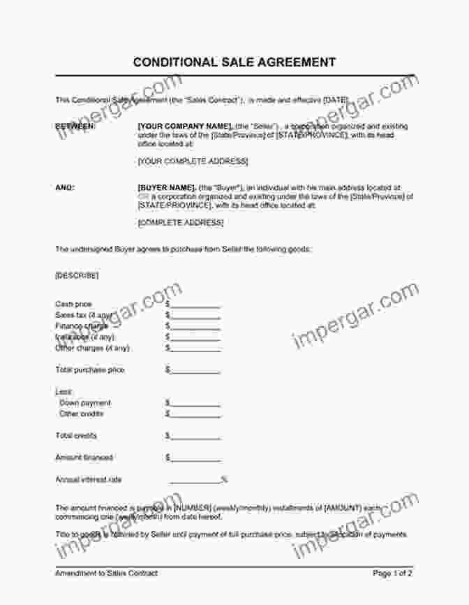 Conditional Sale Agreement Guide Book Cover Conditional Sale Agreement The Law Store