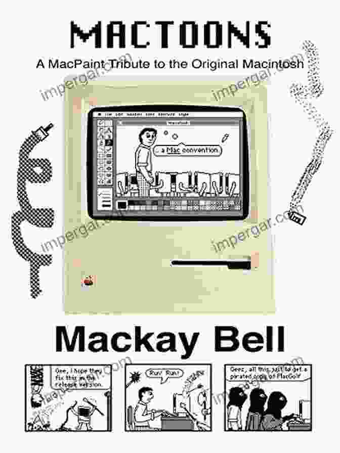 Inside Page Of Mactoons Book Featuring A Macpaint Illustration Of The Mac's Iconic Finder Interface. MacToons: A MacPaint Tribute To The Original Macintosh