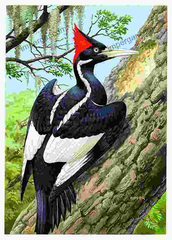 Modern Photograph Of An Ivory Billed Woodpecker The Grail Bird: The Rediscovery Of The Ivory Billed Woodpecker