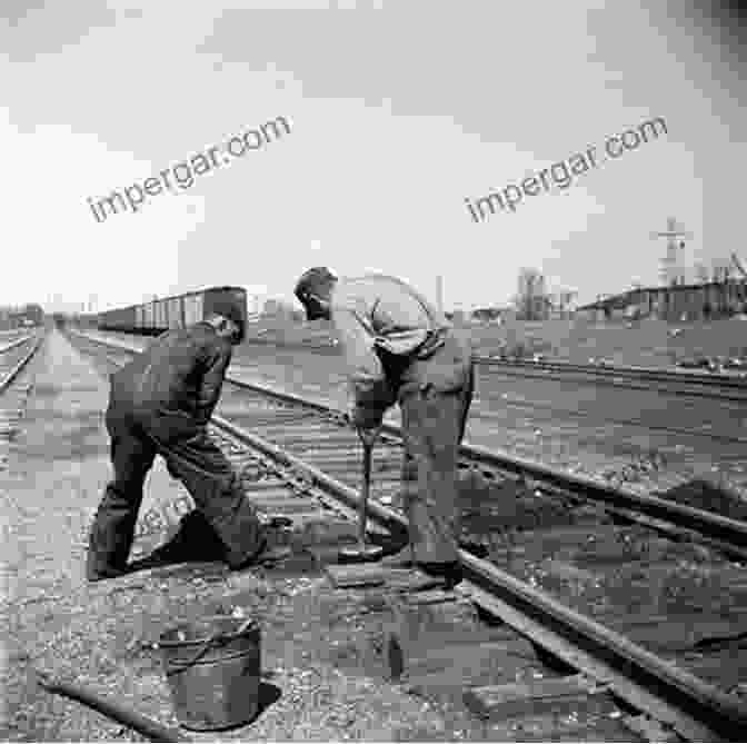 Railroad Workers Repairing Tracks In Buffalo, Circa 1920 Buffalo Railroads (Images Of Rail)