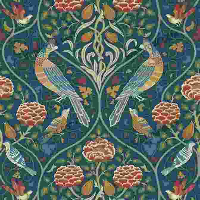 William Morris Wallpaper With A Floral And Bird Design In Shades Of Blue And Green William Morris Decor Design (mini)