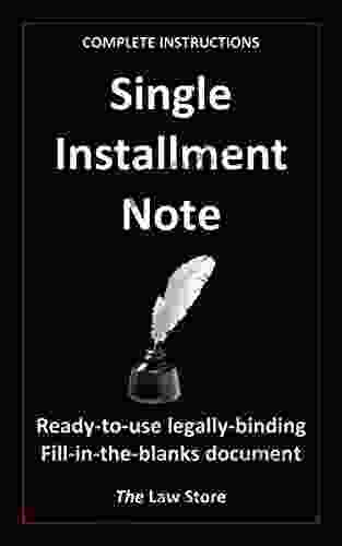 Single Installment Note The Law Store